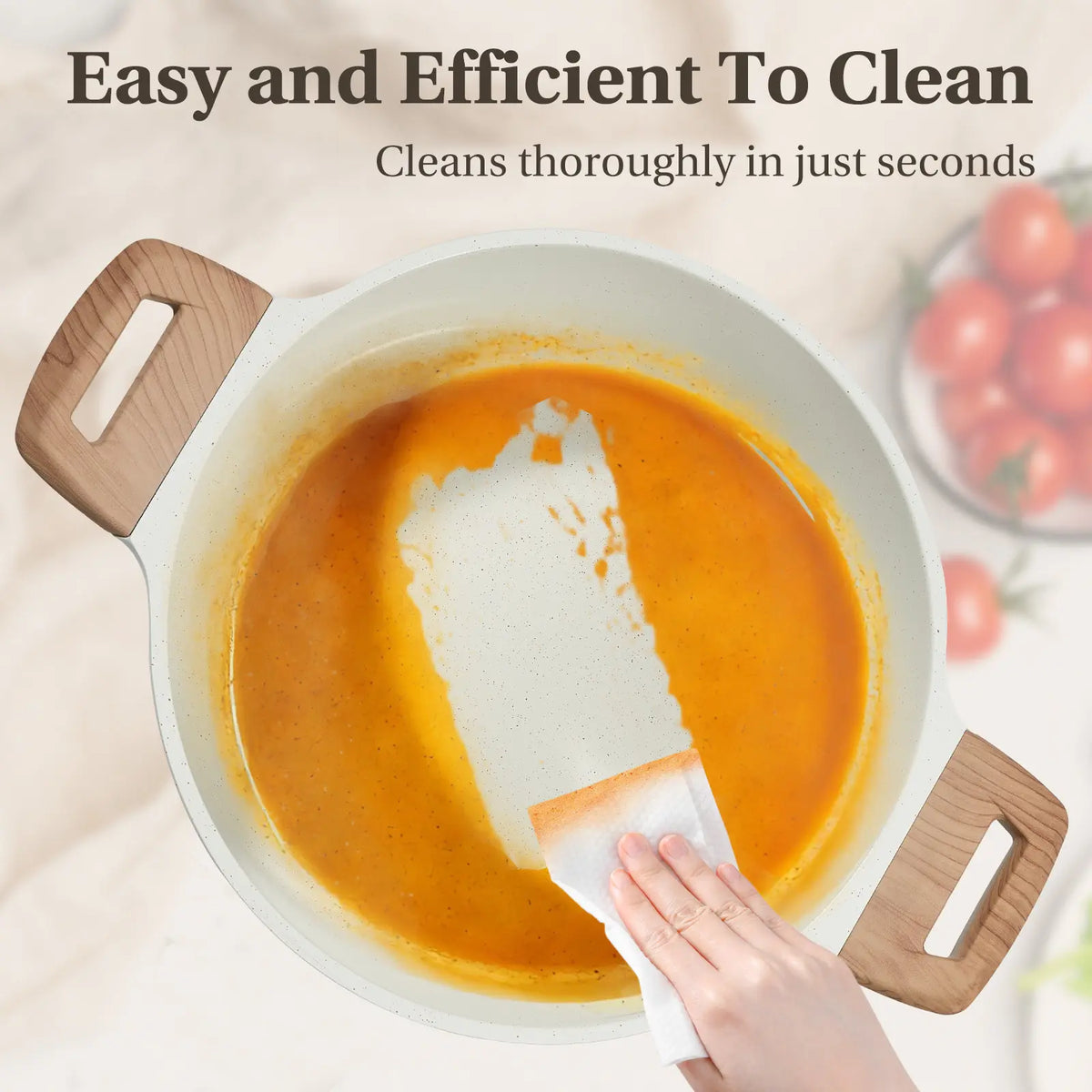 Sweetcrispy Ceramic Granite Nonstick Cookware Set