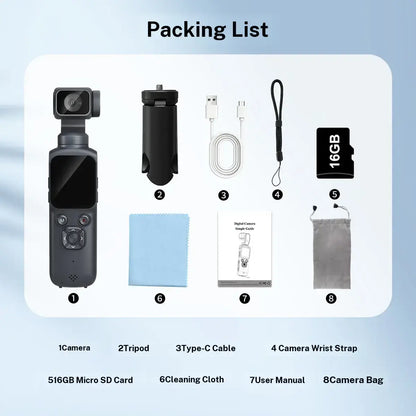 4K Pocket Vlogging Camera with FaceTracking