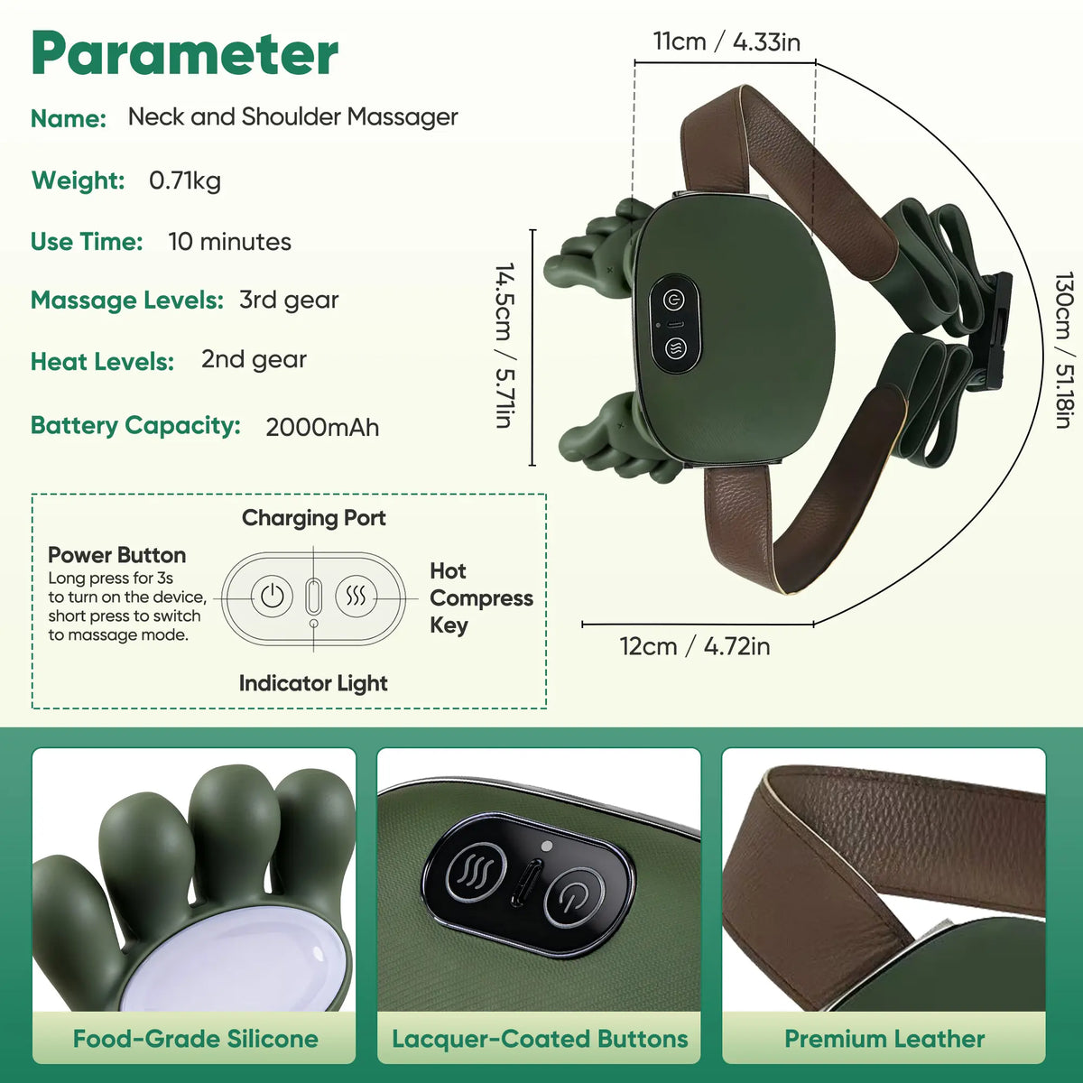 Shoulder & Neck Massager with Heat