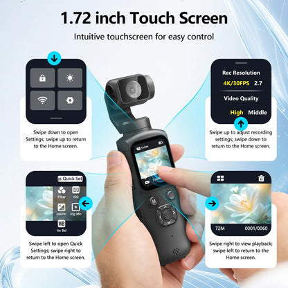 4K Pocket Vlogging Camera with FaceTracking