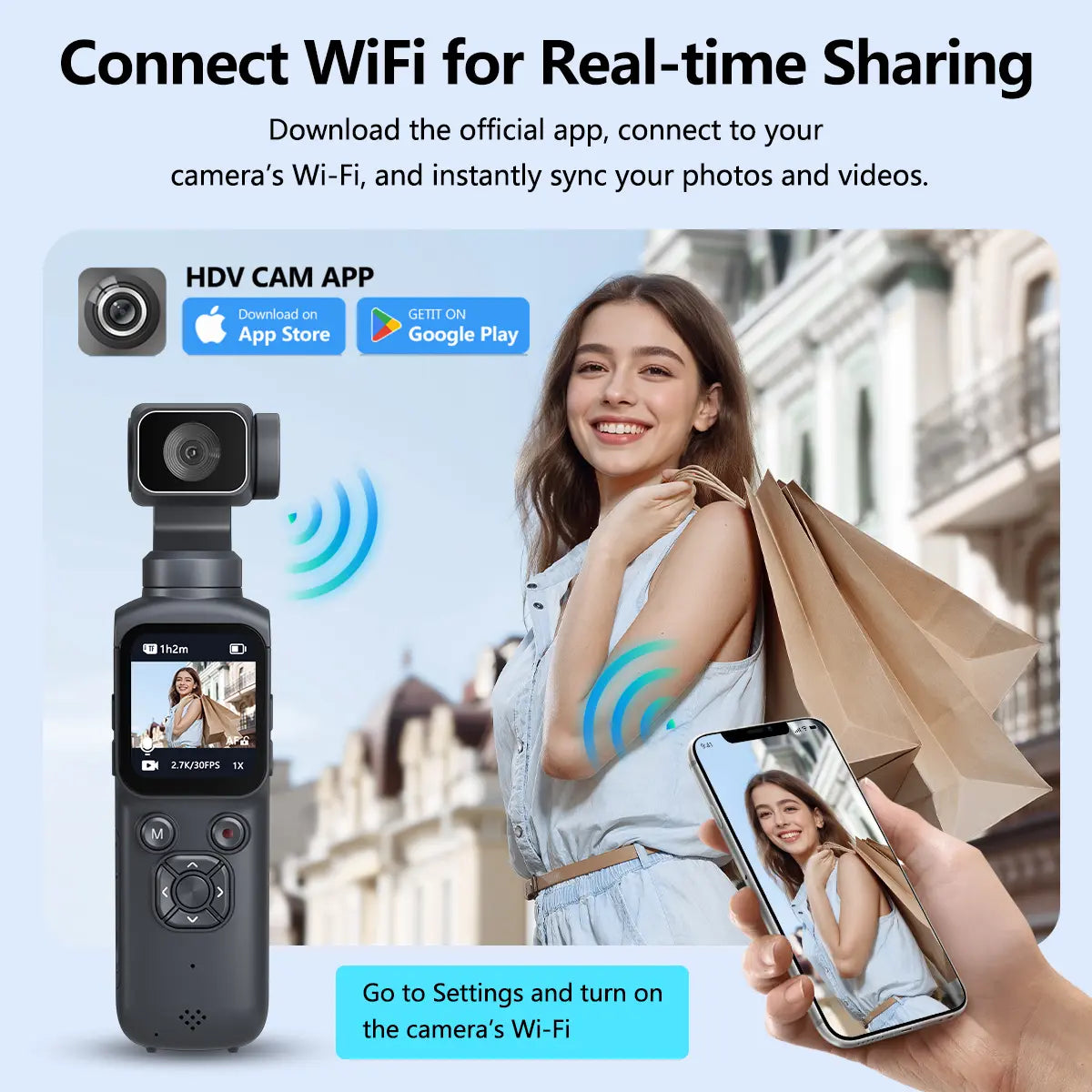 4K Pocket Vlogging Camera with FaceTracking
