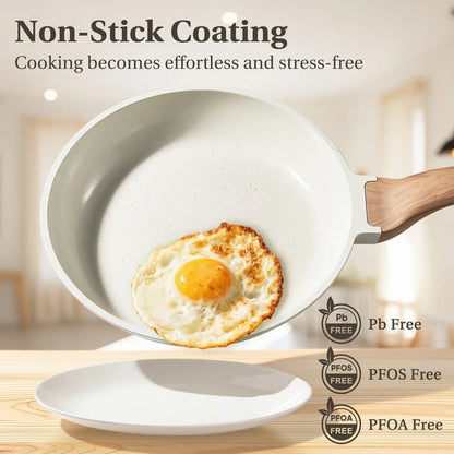 Sweetcrispy Ceramic Granite Nonstick Cookware Set